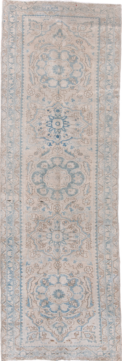 Antique Heriz Runner Rug (3' x 10')